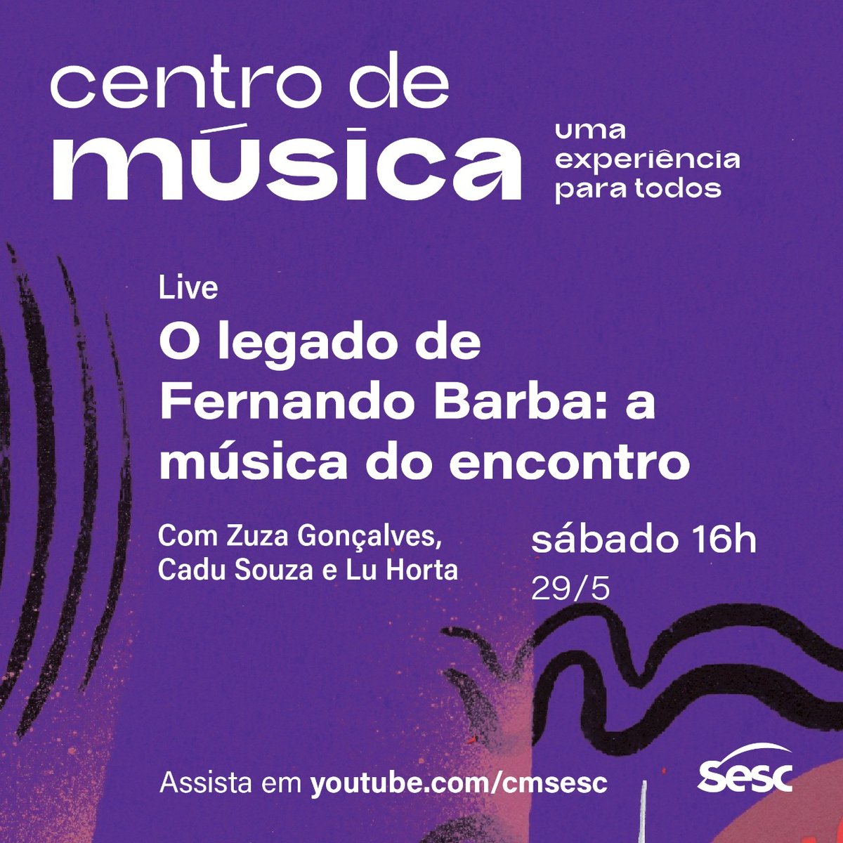 barbatuques's tweet photo. Neste sábado tem live no Centro de Música Sesc sobre "O Legado de Fernando Barba: a música do encontro".
⠀
Lu Horta representa o Barbatuques neste papo com Zuza Gonçalves e Cadu Souza. Venha conosco! É só acessar o https://t.co/u7sMrUL9q8

#centrodemusica #fernandobarba
#sesc
⠀ https://t.co/7xWPZSTowv