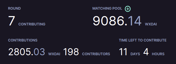 auryn_macmillan's tweet photo. Almost 200 contributors for @clrfund round 7!

Also, huge thanks to whoever dropped an extra ~$1,000 into the matching pool 🙏 https://t.co/IBurVZa7Mx