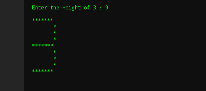 msgeekytaurus's tweet image. Day 55: Daily-Pattern Challenge
#100daysOfCode #WomenWhoCode #womenintech
Build your looping logic with this fun challenge by solving this pattern with your preferable languages👍

Today&apos;s Pattern👇 Number #3