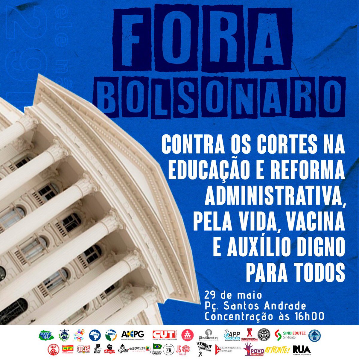 CassOdaria's tweet photo. Quando o presidente é mais prejudicial que o vírus, infelizmente precisamos nos expor em meio a pandemia. Se você pode, vá no dia 29 lutar pela VACINA JÁ, AUXÍLIO EMERGÊNCIAL JUSTO E FORA BOLSONARO! https://t.co/4hqmOu2qNt