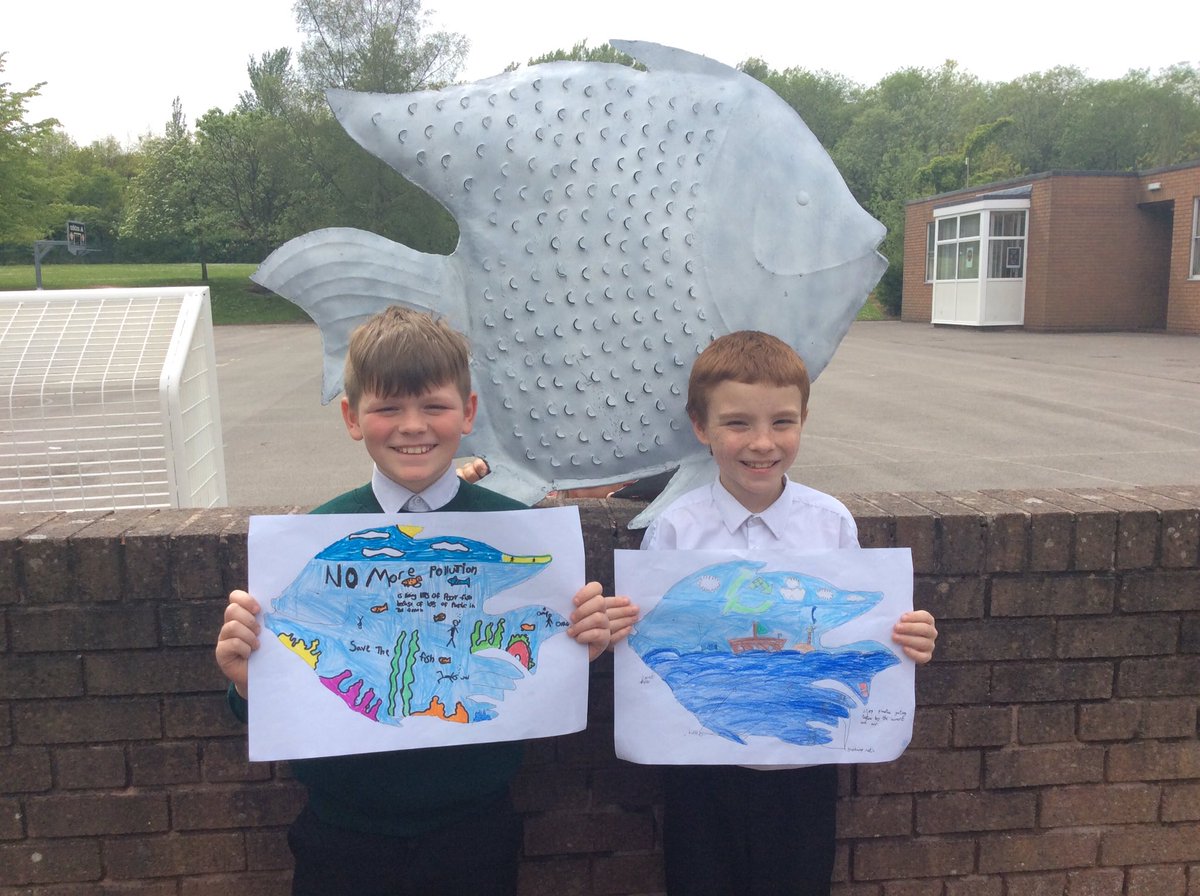 HollinswoodPri's tweet photo. Year 5 have been working hard this week on their Ocean Fish Designs! Congratulations to our winners Jayden and Alfie. The winning designs will be painted onto a giant fish and will be displayed in the town park! How exciting!🐠 https://t.co/GzEPB7I2su