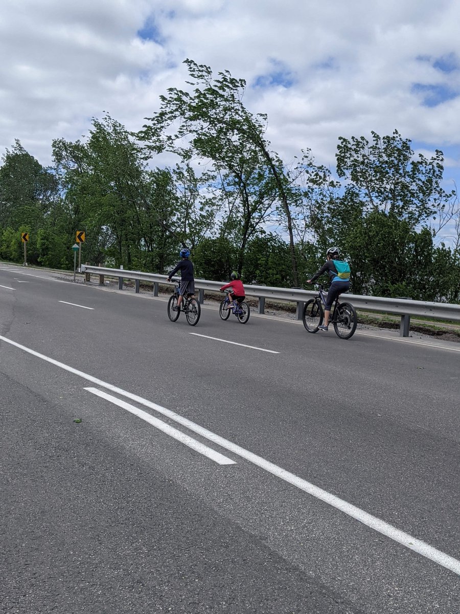 Family biking on during the hours of the NCC Weekend Bikedays, presented by Nokia.