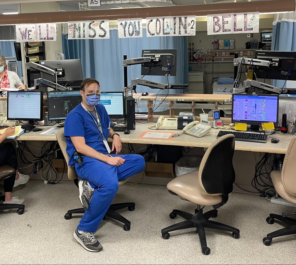 Our <a href="/Qemerg/">QueensEM</a> and <a href="/KingstonHSC/">KingstonHSC</a> team is sad to be losing a great friend/colleague, clinician and teacher to join a lucky group in Alberta after his final shift with us today. We will miss you, <a href="/colinrbell/">Colin Bell</a> and we wish you the best!