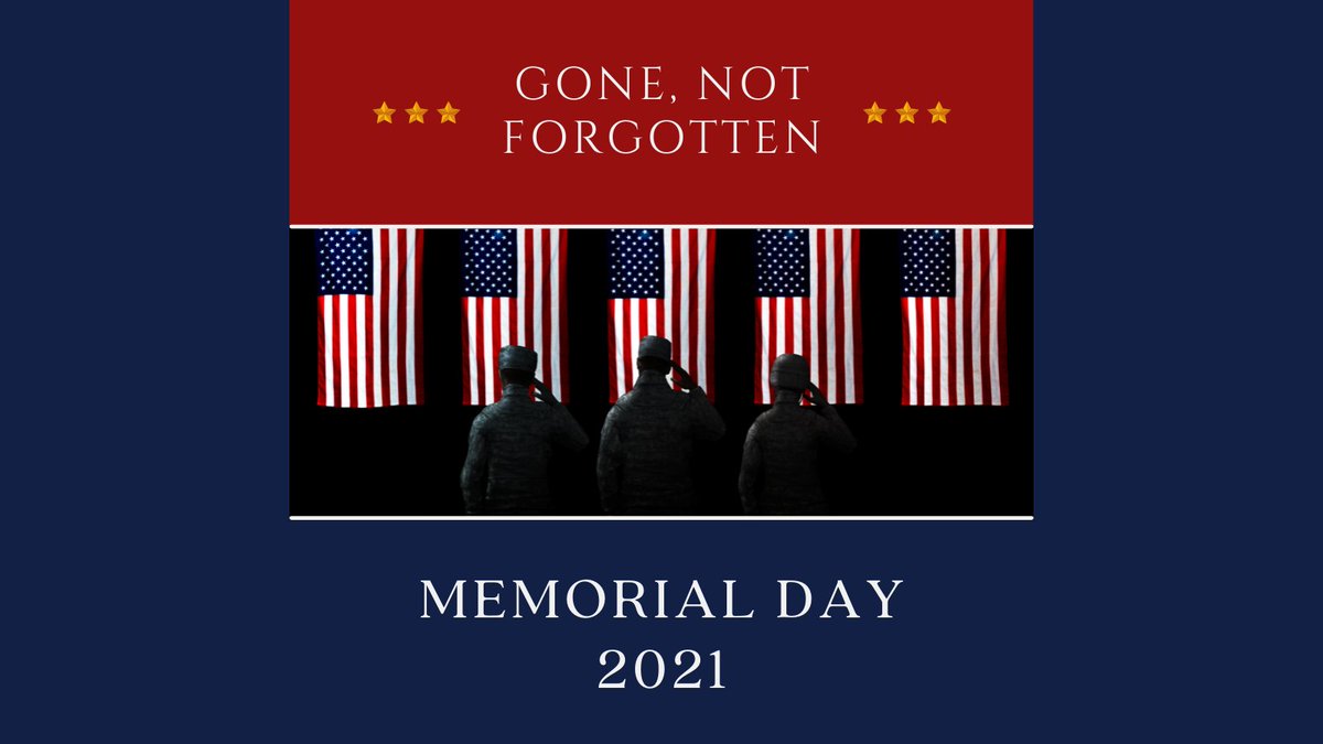 In observance of Memorial Day, our offices will be closed Monday, May 31, 2021.