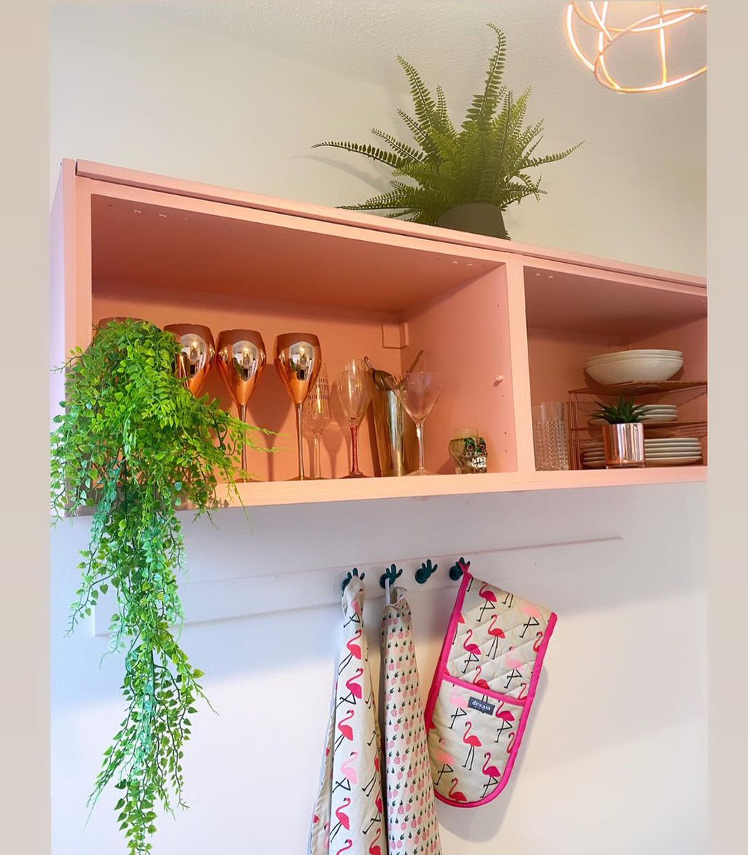 Pretty in pink 🌸 @wee_quirky_home's kitchen cupboard transformation has been done using our shade Pink Starburst, this delightful pop of colour accompanied by the decorative plants is giving us major summer vibes 😍 📷 @wee_quirky_home via Instagram bit.ly/3yKXtiQ