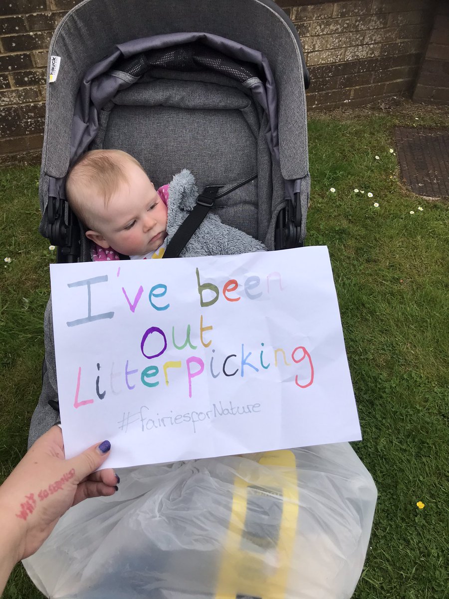 <a href="/MyFairyGardenUK/">My Fairy Garden</a> Xeni is a very responsible baby who has been out litter picking today #FairiesforNature