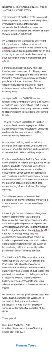 APWBN_NIOB's tweet photo. NIOB WORKSHOP ON BUILDING SERVICES ANOTHER SUCCESS STORY https://t.co/TnIYXxPaZV