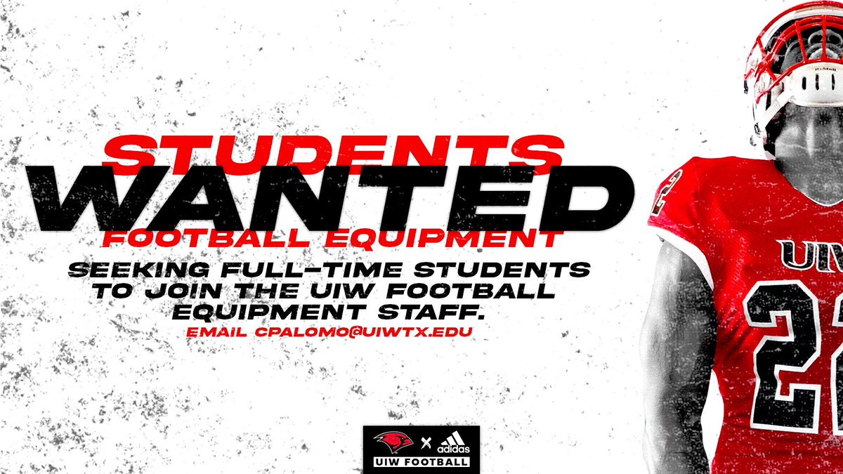 UIW_Equipment's tweet photo. Great opportunity to get into the sports industry here at #TheWord https://t.co/uFNW6Tzg7h