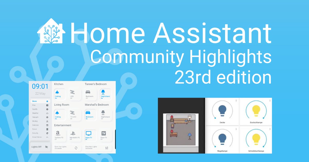 Home Assistant Community Highlights: Episode 23!

home-assistant.io/blog/2021/05/2…

With this time: Get a reminder so you don't forget to take your medicine, swipe through your cards and control your lights from a (proof of concept) 2D game.