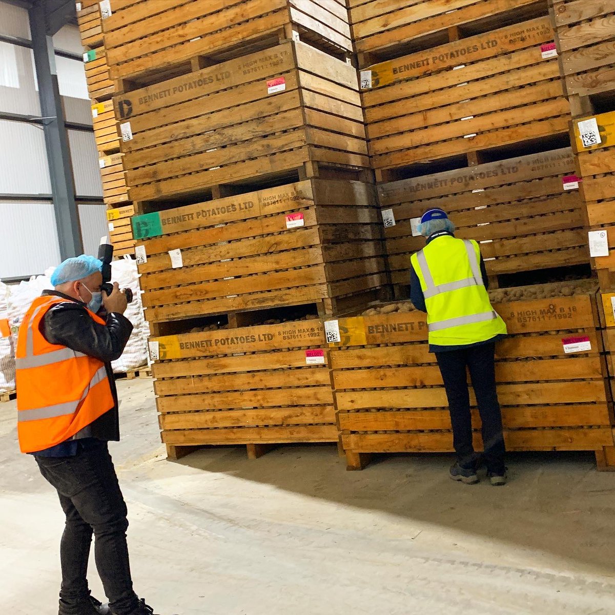 BennettPotatoes's tweet photo. Here’s a little snap shot behind the scenes on our shoot 📸 Looking forward to sharing an insight into what happens at the headquarters of one of the UK’s quality potato suppliers of choice ✅
#bennettpotatoes #qualitypotatoes #uksupplier #export #eu #retail #foodservices https://t.co/6bsnBOnGzT