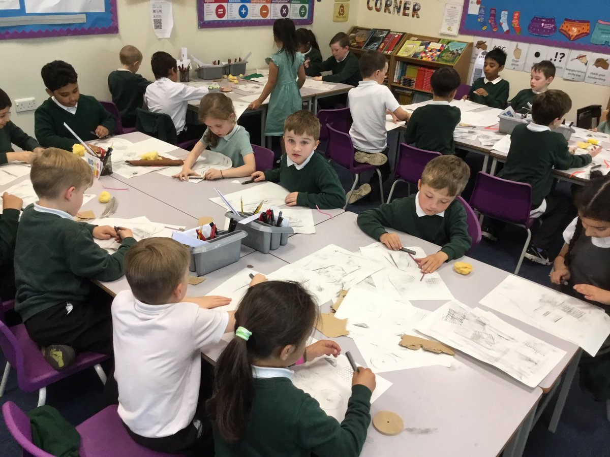 Relate rubbings of textured material ahead of creating a collage of our chosen buildings. <a href="/hgprimary/">Heygreen Primary</a>