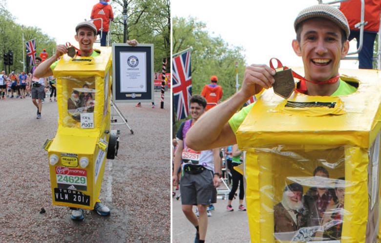 HowardsGroup's tweet image. CAR FACT FRIDAY🚗
Running a marathon is tough enough but even harder in fancy dress. Thomas Bolton ran the 2017 London Marathon in 4 hours 55 minutes &amp;amp; 9 seconds, dressed as car. The costume was a representation of the yellow three wheeler from the TV show ‘Only fools &amp;amp; horses’.