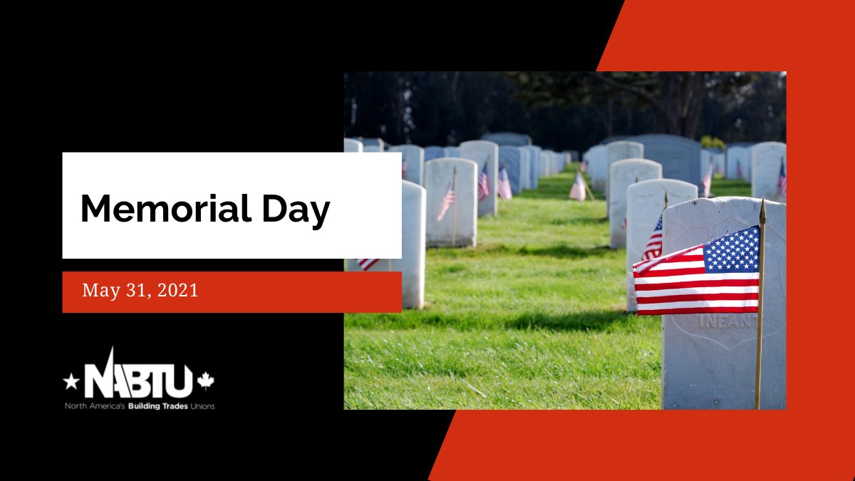 NABTU's tweet photo. Today, we remember and honor America’s heroes who lost their life while serving our country 🙏

#MemorialDay2021 https://t.co/lB8ypDMwHj