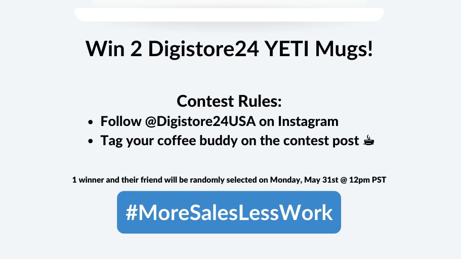 Digistore24's tweet photo. We're GIVING AWAY 2 FREE Digistore24 YETI mugs! โ โ
How to enter for a chance to win: Follow @Digistore24USA on Instagram & tag your favorite coffee buddy on the contest post!
The winner will be randomly selected on Monday, May 31st @ 12:00 PM PST.
#MoreSalesLessWork https://t.co/tjVJxULDNv