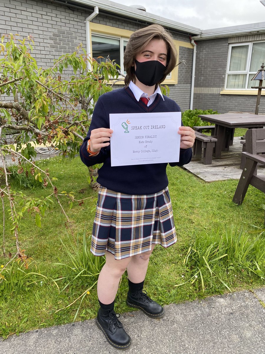 Congratulations to <a href="/MercySligo/">Mercy College, Sligo.</a> pupil Kate Brady on reaching the senior finals of <a href="/SpeakOutIrl/">Speak Out Ireland</a> public speaking competition. A lovely surprise to end a very different yet productive school year 👏🏻👏🏻