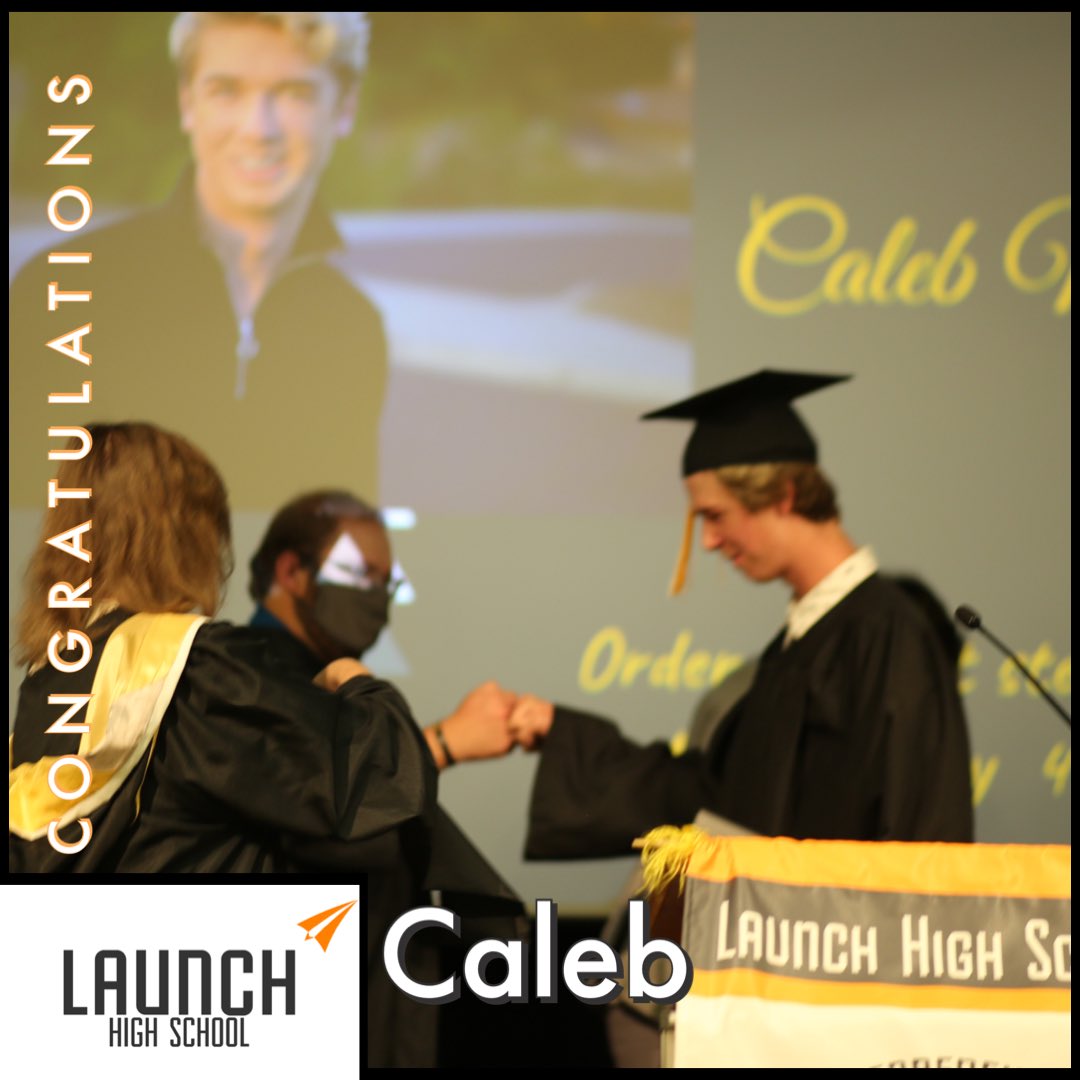 LaunchHigh's tweet photo. Graduation is a time to celebrate your achievements, prepare for a future of opportunities and embrace a world of infinite possibilities. There are no rules of architecture for a castle in the clouds.

We are so proud of you, Caleb!
#launchhighschool #senior2021 #congratulations https://t.co/pC6rHurm3d