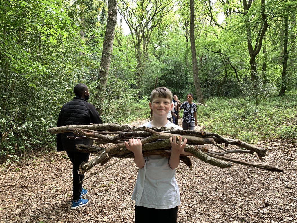 Such a fantastic day in Oxleys Woods building Anglo Saxon round houses