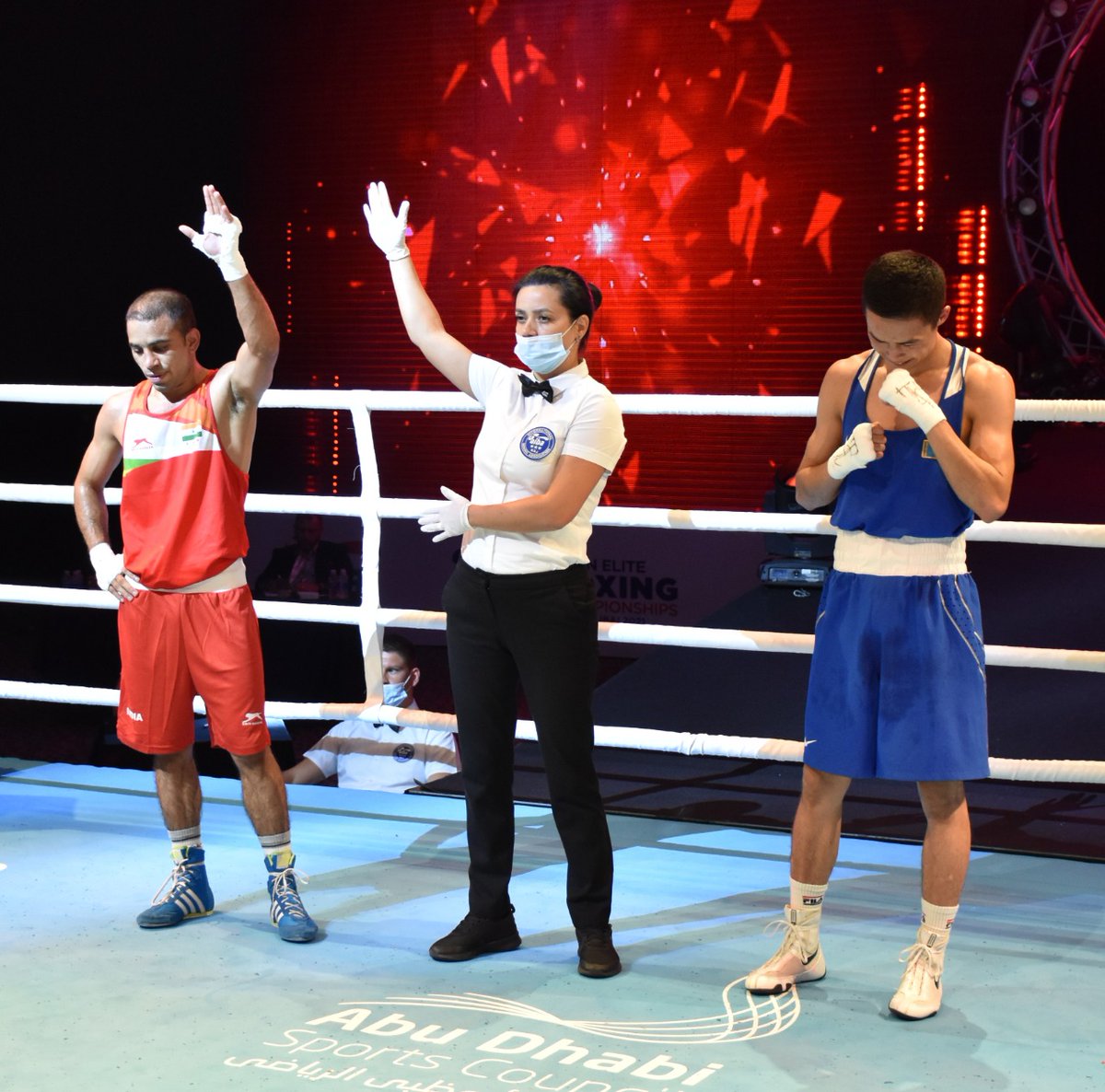 DDIndialive's tweet image. Top seed and defending champion India's #AmitPanghal (52kg) defeated Kazakhstan's Saken Bibossinov 5-0 to storm into the finals at ASBC #AsianBoxingChampionships in Dubai; he had defeated the same opponent in the semi final of 2019 World Championships. 
@BFI_official @tapascancer