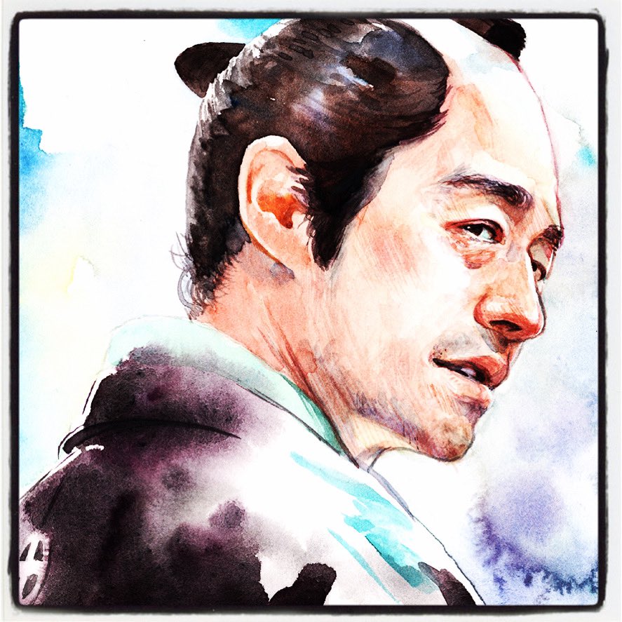 慶喜と平岡

#青天を衝け 
#fanart #watercolor 