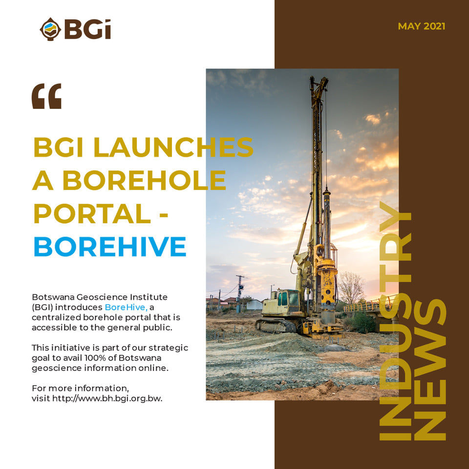 BWGEOSCIENCE's tweet photo. As part of our strategic efforts to avail 100%  of Botswana geoscience online we have launched BoreHive. 
Read below to learn more about this new portal
#BGI
#BoreHive
#BW https://t.co/vRGbM5nWFC