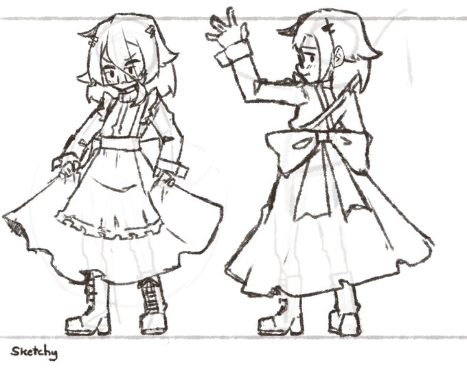 i suddenly have the urge to draw someone in maid  dress 