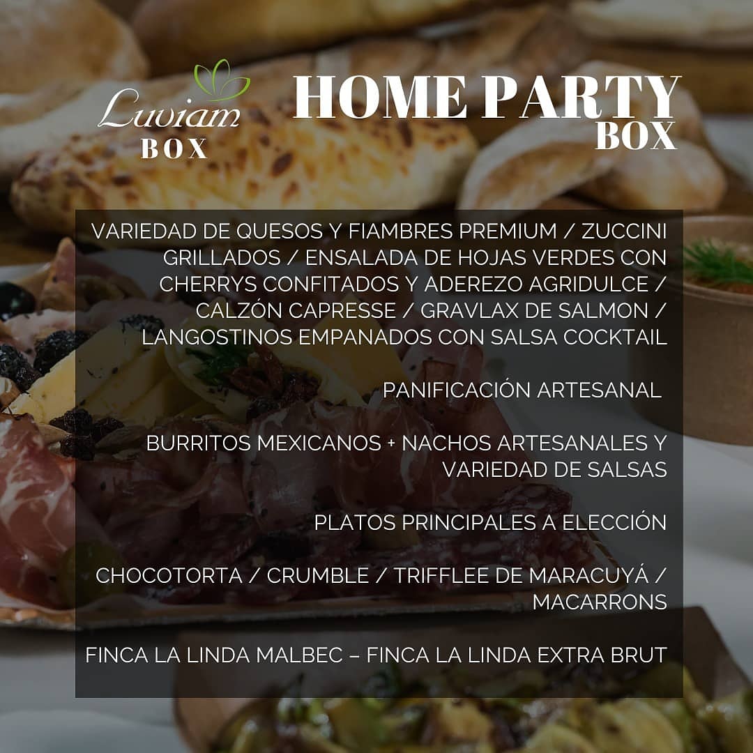 Relanzamos nuestras 
Luviam Box! ✨
.
Te ofrecemos propuestas diferentes para Empresas y también para disfrutar con familia y amigos !🍽️
Nosotros te asesoramos!✔️
Contacto Whastapp📲
1130675531 
1152292720 
1130675338
homeparty@cateringluviam.com.ar
* Entrega en caba sin cargo