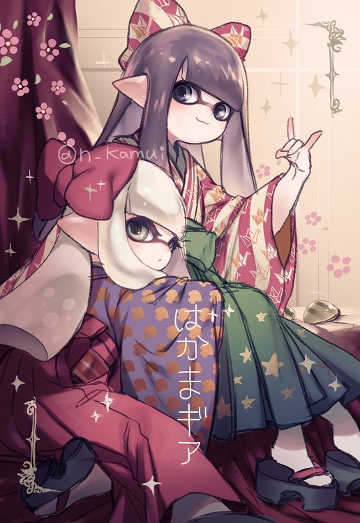 インクリング ,イカガール(スプラトゥーン) 「イカちゃん6周年おめでとう〜!来年の3発売たのしみ!🎊🥳🎊
#スプラ6周年」|神威なつき🐰5月8日漫画連載開始🎀のイラスト