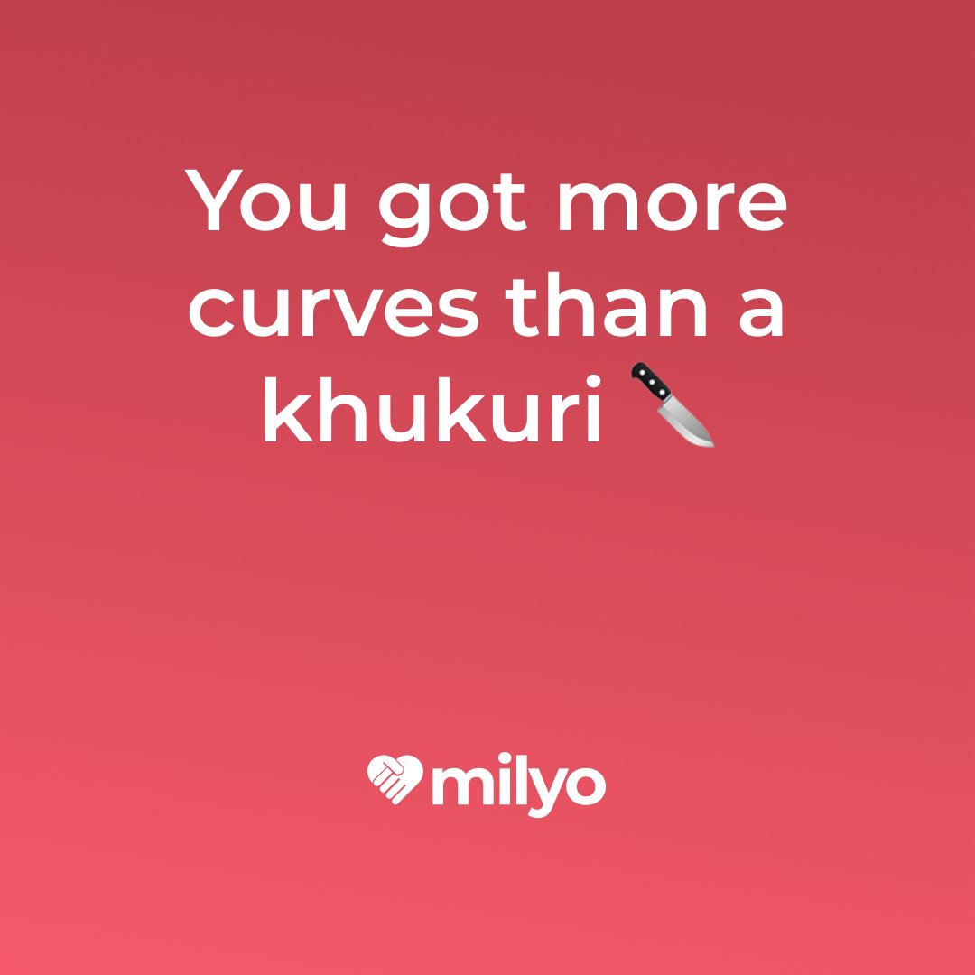 Milyoapp's tweet photo. Cheesy pick up lines to make the first move 👇

#nepaleseflirt #nepalidatingapp #nepalesedatingapp #nepaliflirting #nepalesepickuplines https://t.co/5PpaYV7ppI