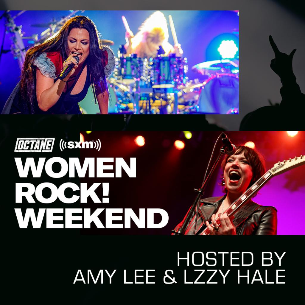 SiriusXMOctane's tweet image. .@AmyLeeEV and @LZZYHALE have joined forces to host a high voltage 'Women Rock!' Weekend on Octane! Listen every hour for their female powered hard rock picks and commentary starting now through Monday. Listen in car or stream in the SXM app free thru 6/8: siriusxm.us/WomenRockWeeke…