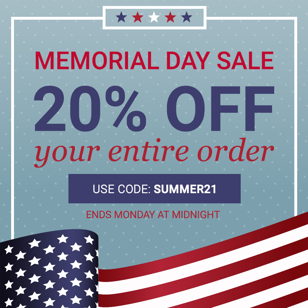 Celebrate this Memorial Day weekend with 20% off your entire order at Bobby Jones!