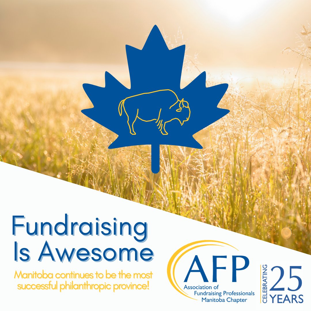 AFPManitoba's tweet photo. Canadians are generous! Canada ranks third in the world for levels of individual giving and here in the heart of the prairies, Manitoba continues to be the most successful philanthropic province - based on per capita giving!
#FundraisingFriday #AFPManitoba25 #Fundraising #AFPMB https://t.co/1HFtGoUTNS