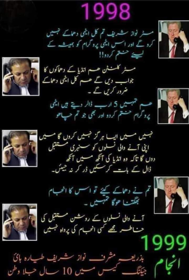 28 مئی - یوم تکبیر - چاغی کے پہاڑ بھی گواہی دیں گے کہ نوازشریف 
محب وطن تھا.
✌❤