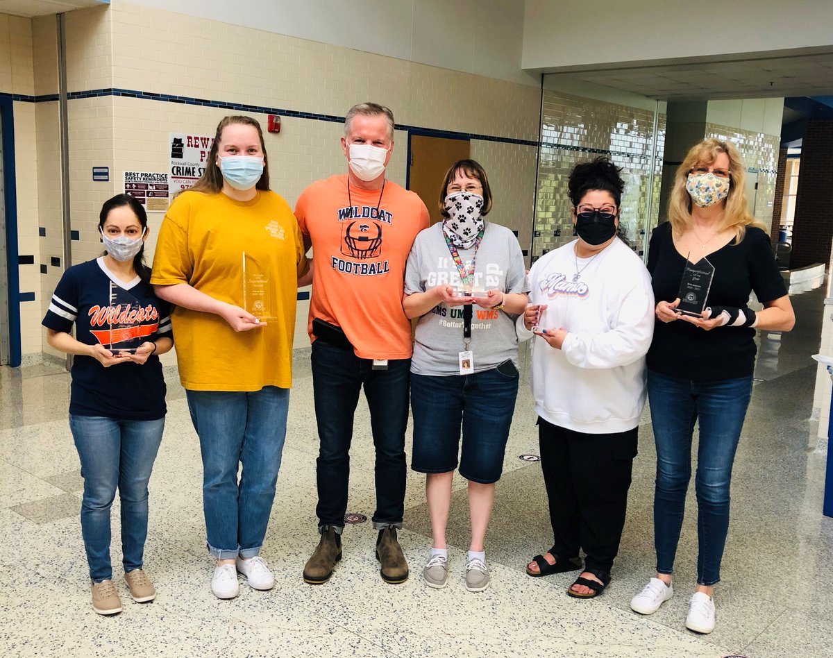 WMS_Wildcats's tweet photo. Congratulations to our Most Inspirational Teachers and Paraprofessional of the Year: Ms. Shah, Ms. Due, Ms. Laudermilk, Ms. Latus, and Ms. Adams. https://t.co/k1jF56UUJa