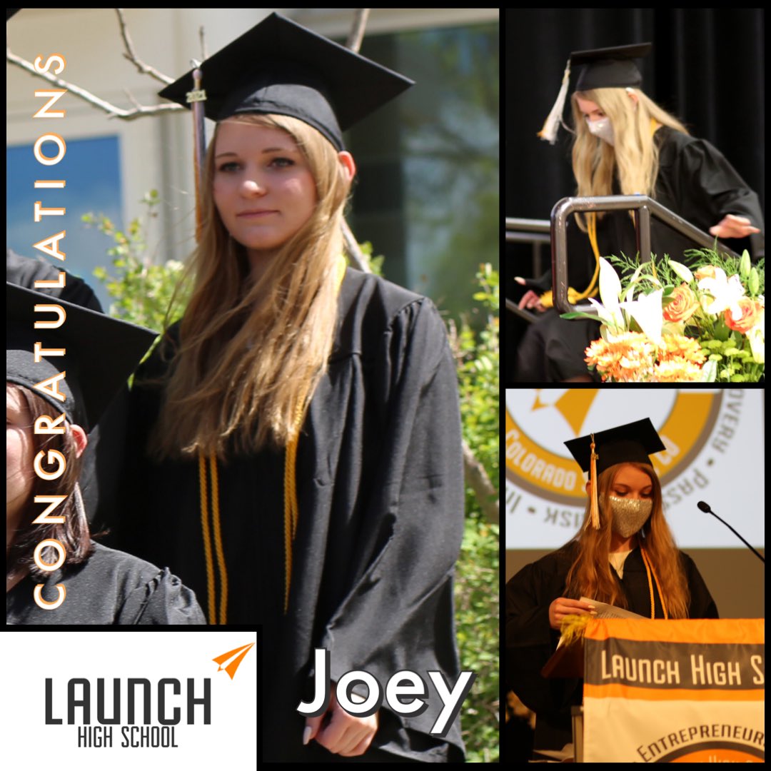 LaunchHigh's tweet photo. The only way to discover the limits of the possible is to go beyond them to the impossible. Congratulations to Launch’s 2021 valedictorian, Joey, &amp; best wishes on your next adventure.

#launchhighschool #senior2021 #coloradosprings #futureleader #congratulations #valedictorian https://t.co/O3e1K85QT3