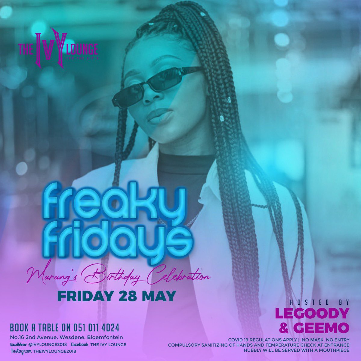 TheIvyLounge's tweet photo. Tonight We’re Celebrating @rang_phooko Birthday, Come Rock With The Host With The Most !! See You Tonight 🥳🍾!! https://t.co/oqnnnHIxeg