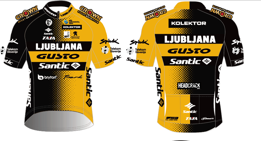 グスト GUSTO TEAM サイクルジャージ Ljubljana Santic 上下