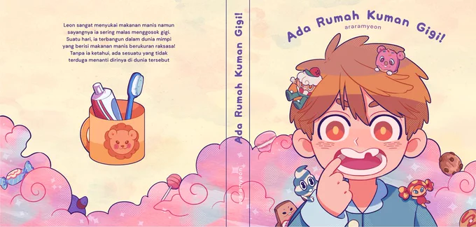sharing my children books illustration assignment ✨✨ don't forget to brush your teeth kids 👍 
.
#ArtistOnTwitter 