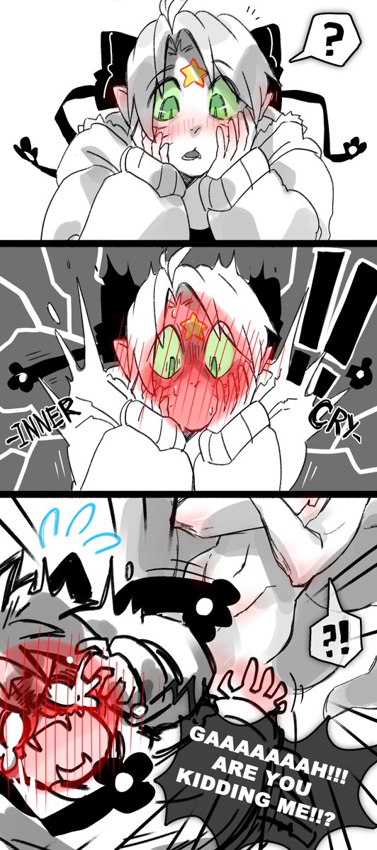 W-Well... Uko wasted no time...😅💙
To be honest, Star should have been bleeding from such a surprise. But this reaction... Has Star already encountered this? As if they had known each other for a long time. What an unexpected surprise.🤣👉🐱💦 https://t.co/vRh8AJTNfW 