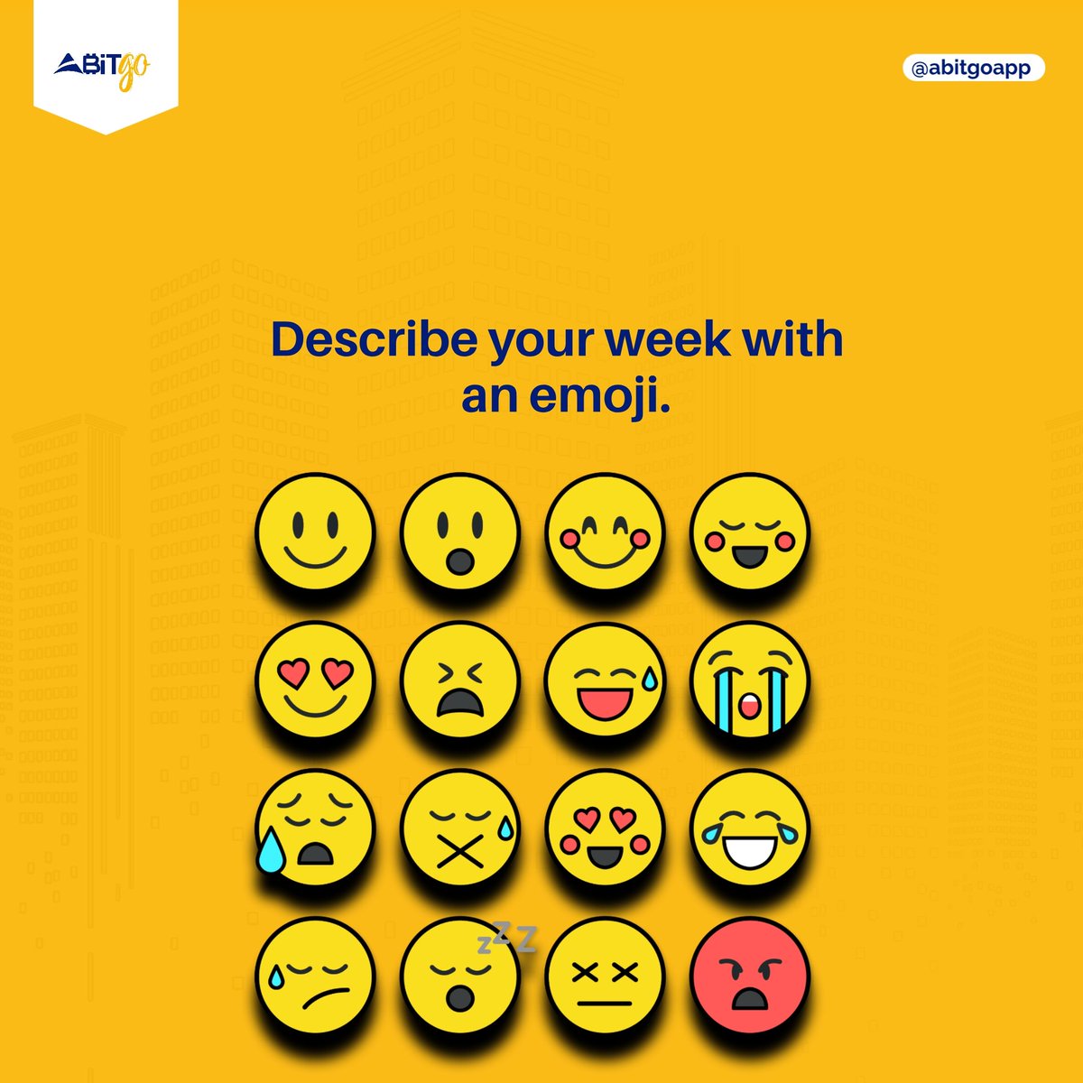 How have your week been?  

Use the best emoji to respond