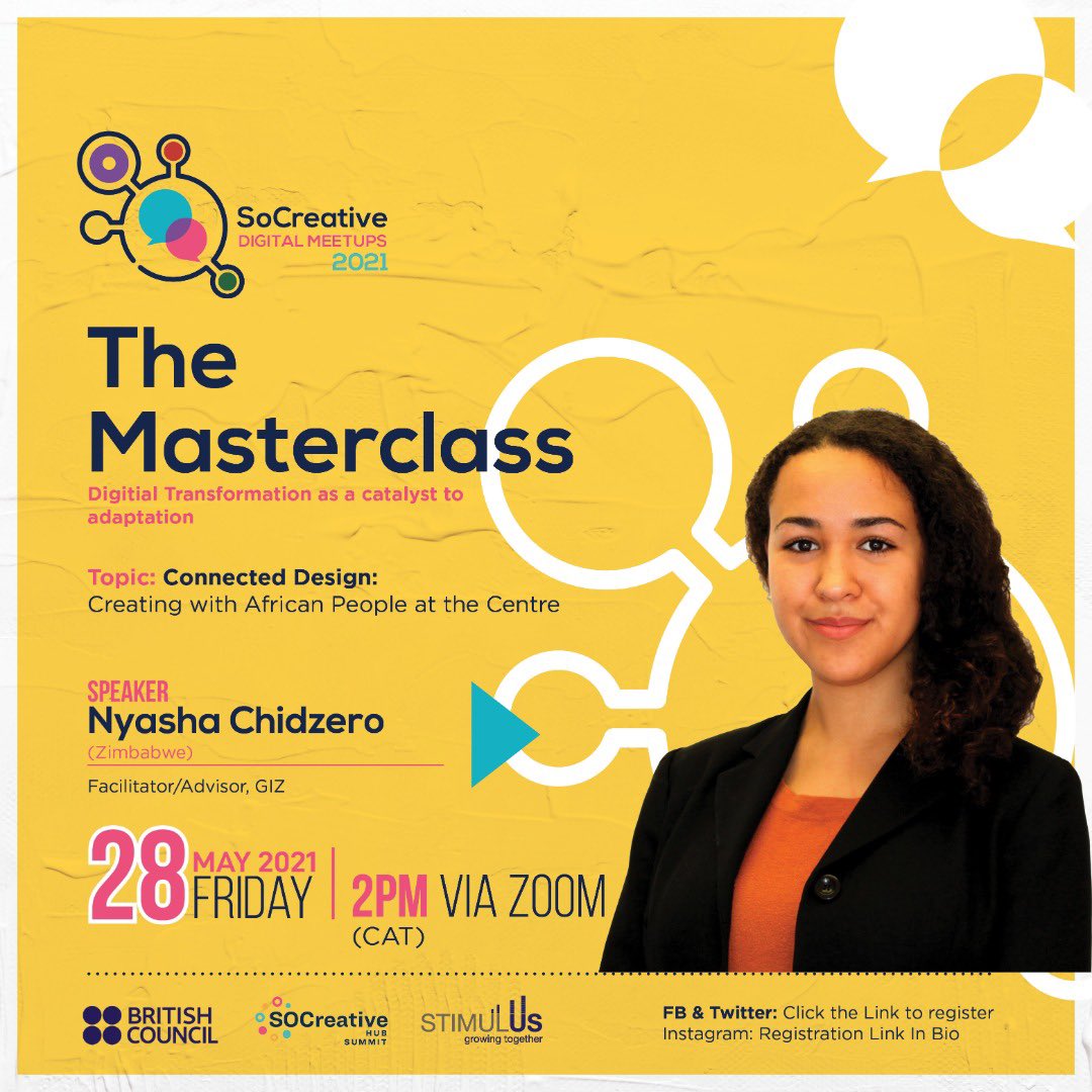 SOCreative2022's tweet photo. Later today we have a live party with @dj_kingher !!! But before that we go into the Digital Masterclass with @nyasha_chidz.  Register here👉🏽 https://t.co/jHx3ujFBlW #iamsocreative2021 @socreativehubsummit
@southernafricaarts 
@StimulusAfrica 
@zwBritish https://t.co/dLpK0h4dyX