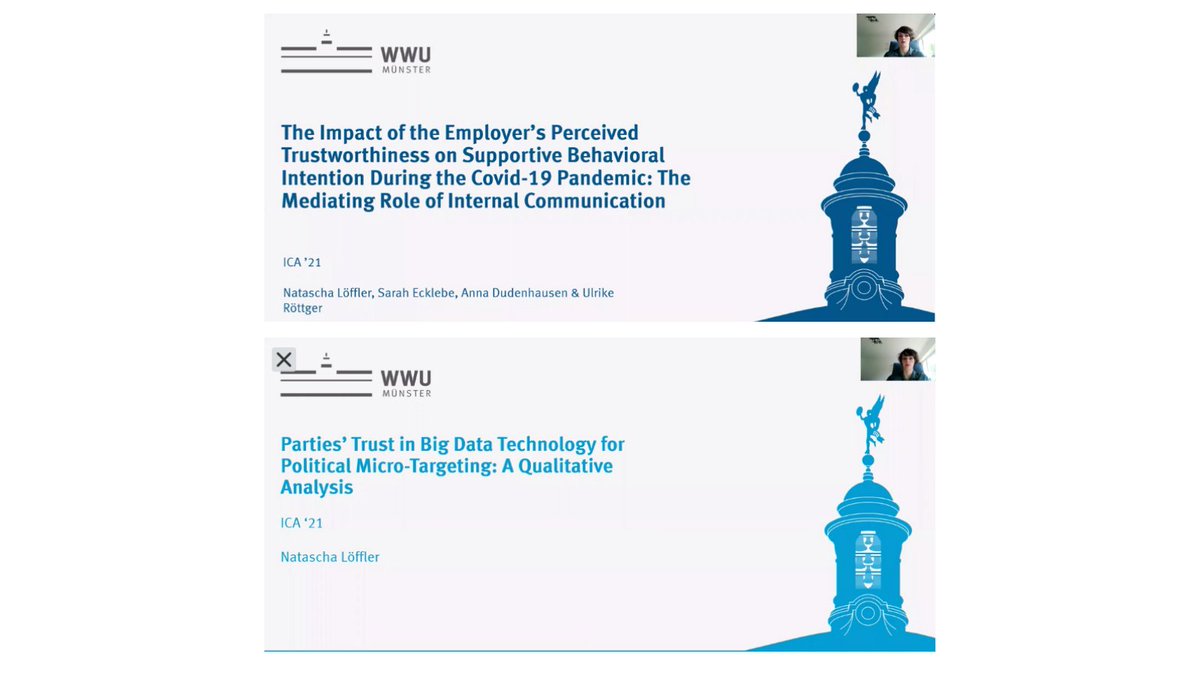 We are participating at the current virtual #ICA21 with two contributions both presented from <a href="/na_loe_/">Natascha Löffler</a> - We make sure to share some important knowledge regarding the framework 'Communication, Connectedness, and Social Justice' 🙂