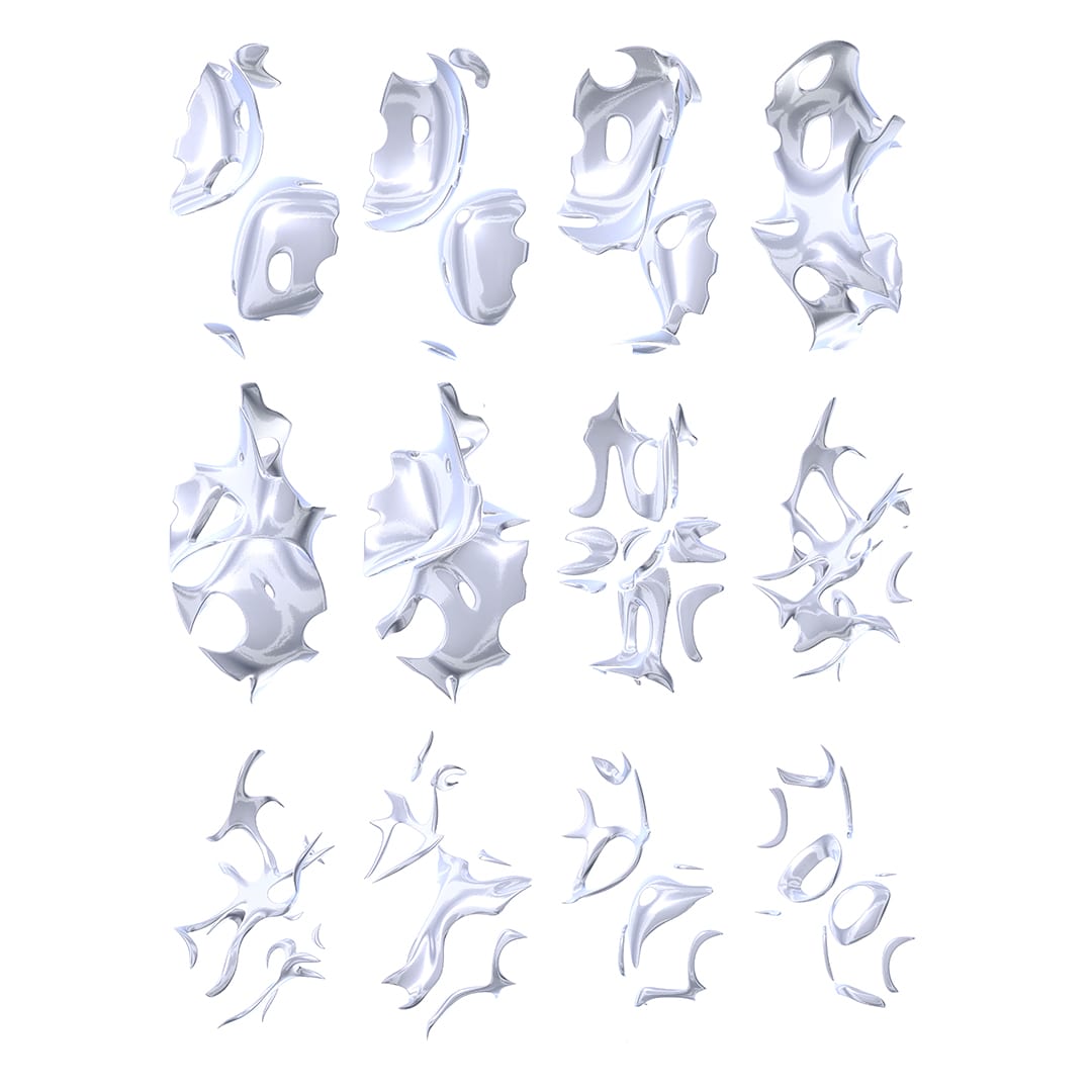 a thousand more chrome raymarching boogers #generative #generativeart #glsl #creativecoding