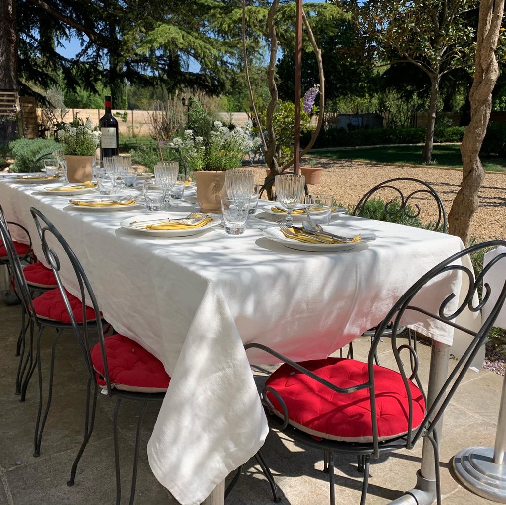 A quiet breakfast for two on the terrace before we welcome a feast of friends for Sunday lunch!