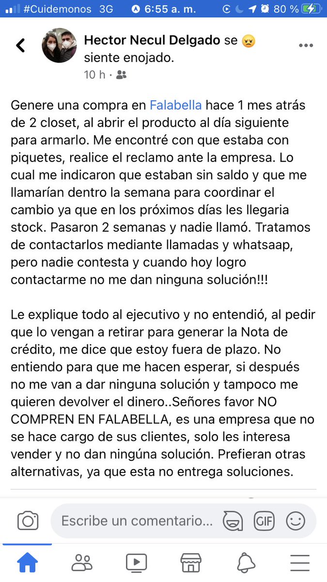 rodrigoulc's tweet photo. Que son callampa los de #falabella https://t.co/2COjM8YhIc