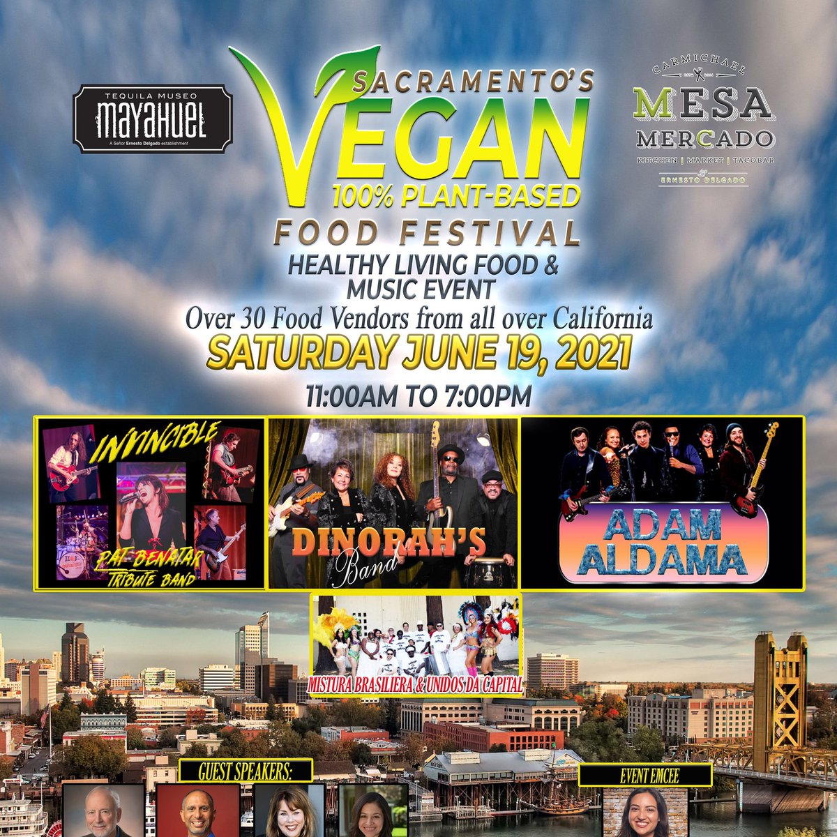 Sacramento Vegan Food Festival is June 19, 2021 at Southside Park. 11am to 7pm.  Over 30 Food Vendors, Arts Crafts,  children's area, Live Music,  Guest Speakers and lots of fun.  Tickets at sacveganfest.com  or #sacfoodcoop,  #davisfoodcoop #mayahuel and #phofresh2u.
