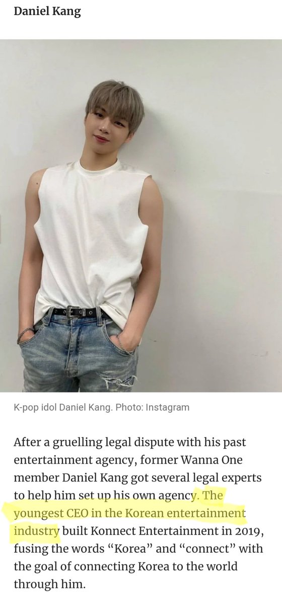 13Iris08's tweet photo. Korean stars with their own entertainment agency

"The youngest CEO in Korean Entertainment Industry"

🔗https://t.co/aDj3AaZRHF

#KangDaniel #강다니엘
@konnect_danielk https://t.co/xBQkjQWNL1
