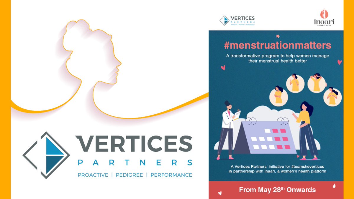 vohglobal's tweet photo. Mumbai based niche law firm VERTICES PARTNERS ties up with Inaari, India’s first women’s health platform focused on hormonal health, to launch #MENSTRUATIONMATTERS : A 3-month long program  

https://t.co/Uxtayocqu2

 #womanshealth 
#WomensHealthMatters #womenhealth @RashmiPutcha https://t.co/J5vxrfiraA