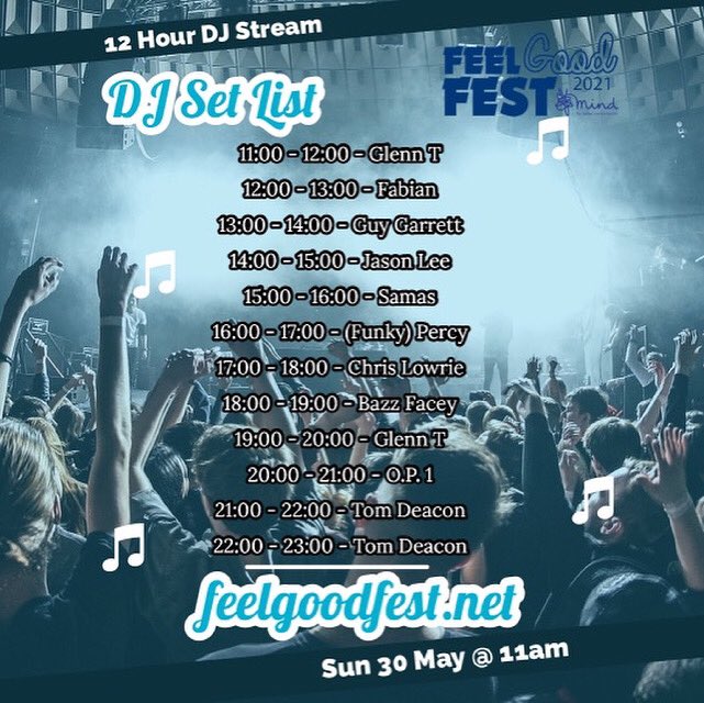 2 days to go!!                                           💙🕺🏻🎧🕺🏻💙                                        #FeelGoodFest #Dj #mentalhealth #MentalHealthMatters #MentalHealthAwareness #Mind