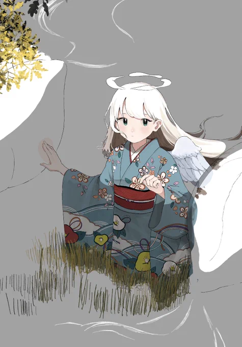 アナログで描く予定の絵の途中✴️ 