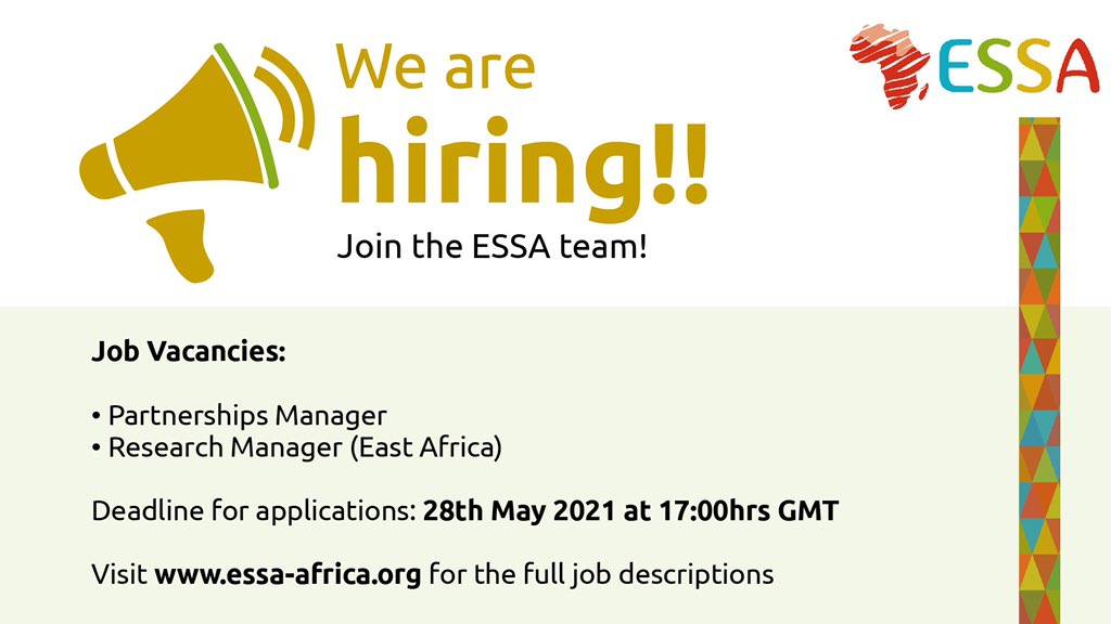 FINAL DAY TO APPLY! 

Few hours left to apply for our Partnerships Manager &amp; Research Manager positions. 

You could be the one! What are you waiting for? Apply now!

ow.ly/8VAG50EIOZf 

#Vacancy #Job #Africa #Ghana #Charity